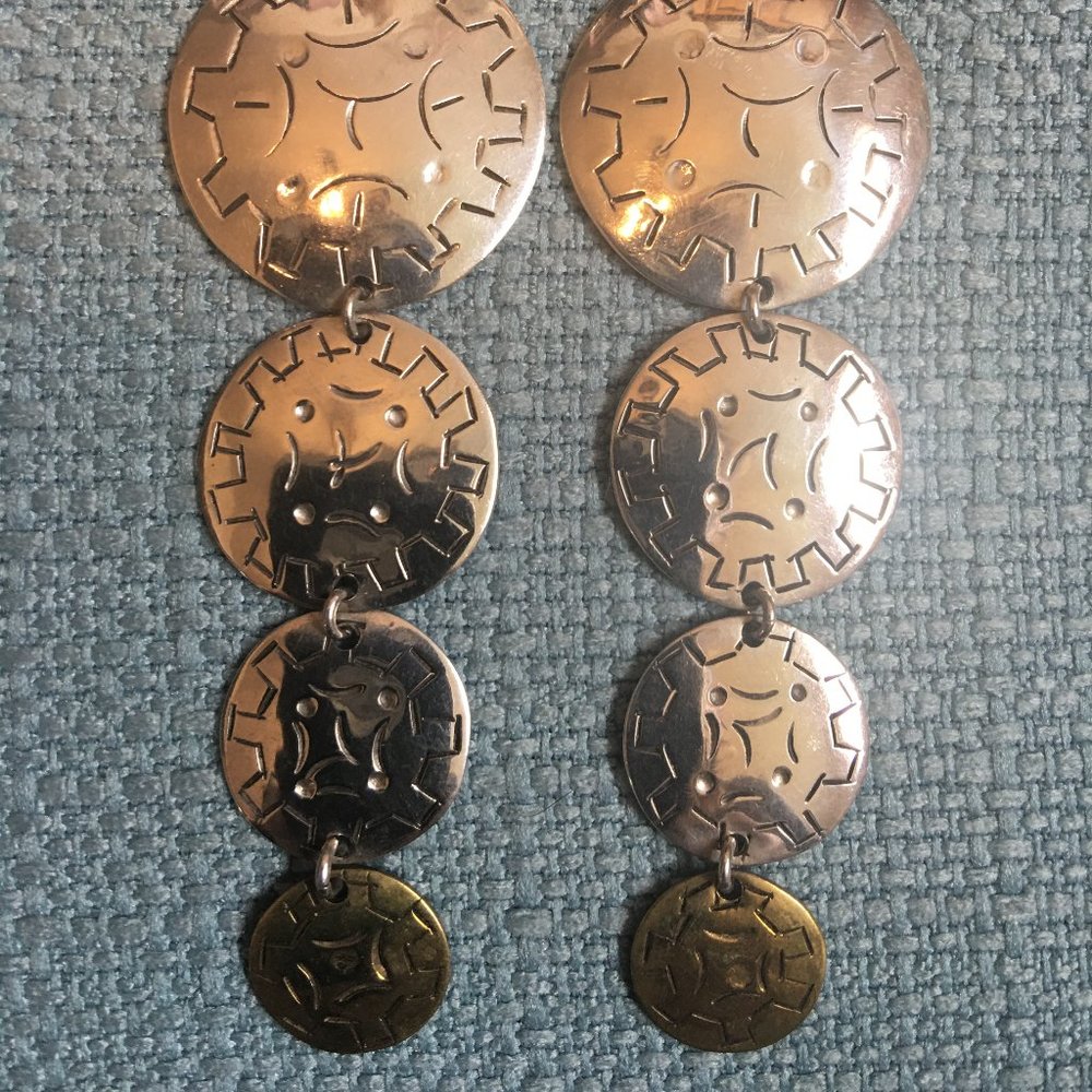 Sterling Silver Dangle Earrings - Picture 2 of 10